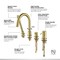 Kibi Circular Deck Mounted Bathtub Faucet with Hand Shower, Brushed Gold KTF3101BG - alternate 2
